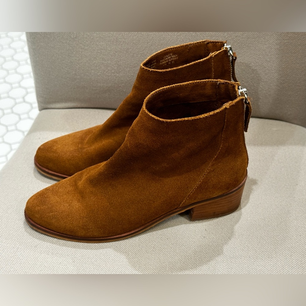 Steve Madden Suede Legally Bootie Size 8.5 Cognac